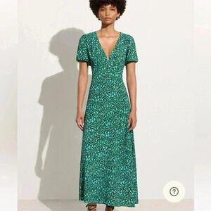 NWT Faithfull the Brand Las Mayas Tie Waist Midi Dress Marilla Floral S